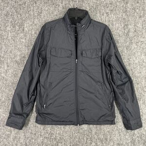 RVCA Windbreaker Mens S Black Stow Hood Full Zip Shell Skater‎ Streetwear Bomber